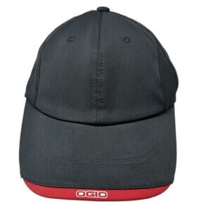 OGIO Baseball Cap Black One Size Polyester Slideback Hat Curved Brim Logo
